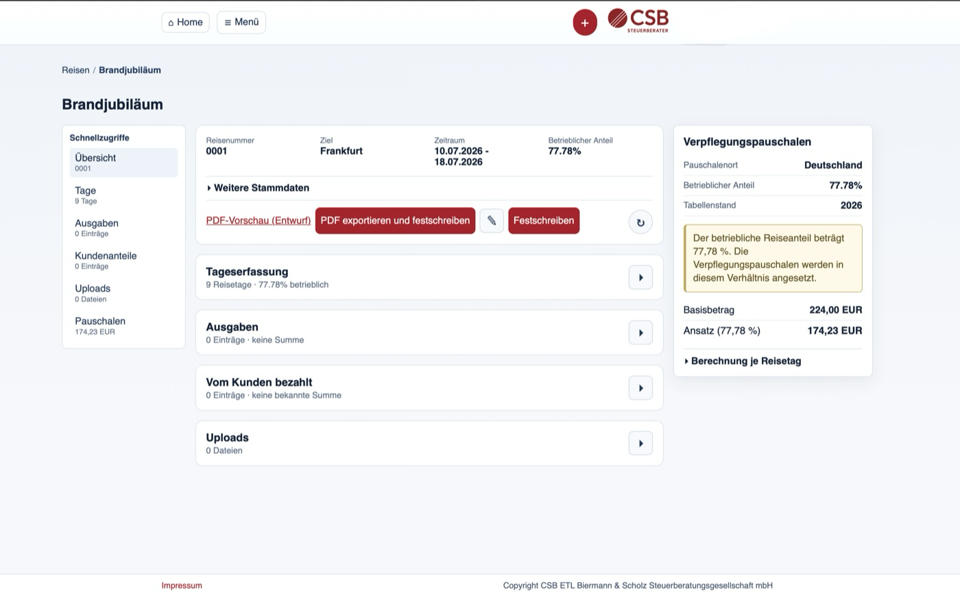 Vorschau des digitalen Reisetagebuchs